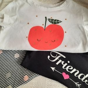 Bundle 3 Sparkly T Shirts, Old Navy, Children Place, 3 Cute Tees